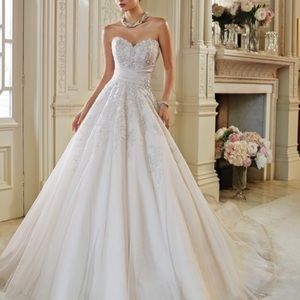 Sophia Tolli Wedding Dress (Ida) in Tea Rose/Pewter